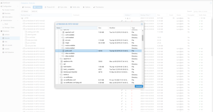 Proxmox Backup Server - Restauración de Backup