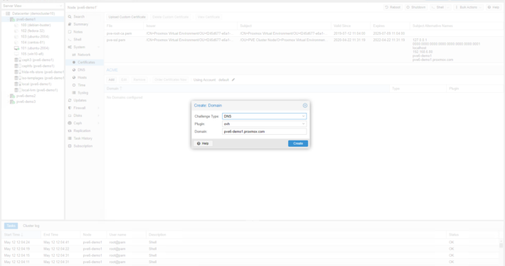 Proxmox VE - ACME DNS para Certificados LetsEncrypt
